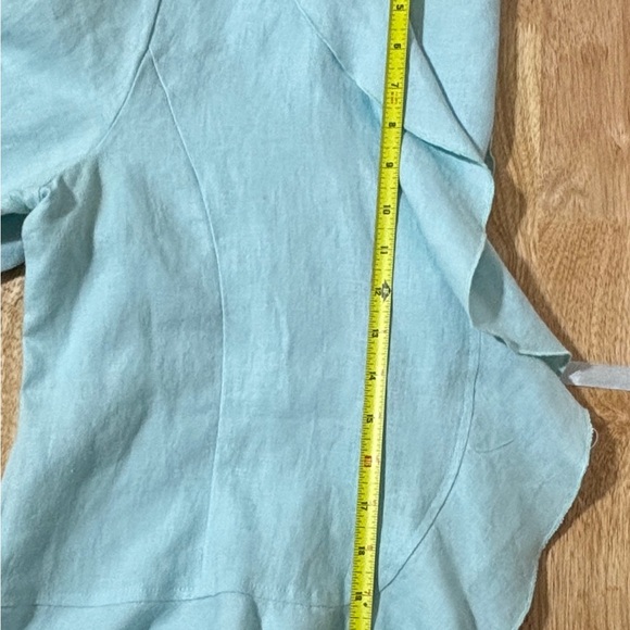 Women's Light Blue Ruffled Jacket - Picture 7 of 9